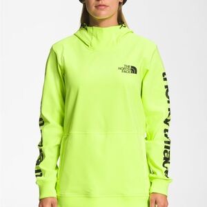 The North Face WOMEN’S TEKNO SNOW PULLOVER HOODIE in LED Yellow